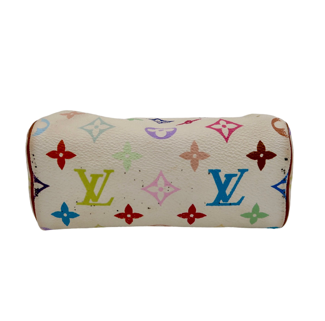 Louis Vuitton White Nano Speedy