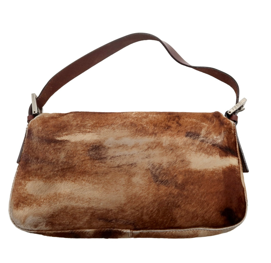 Fendi Calfskin Baguette Shoulder Bag