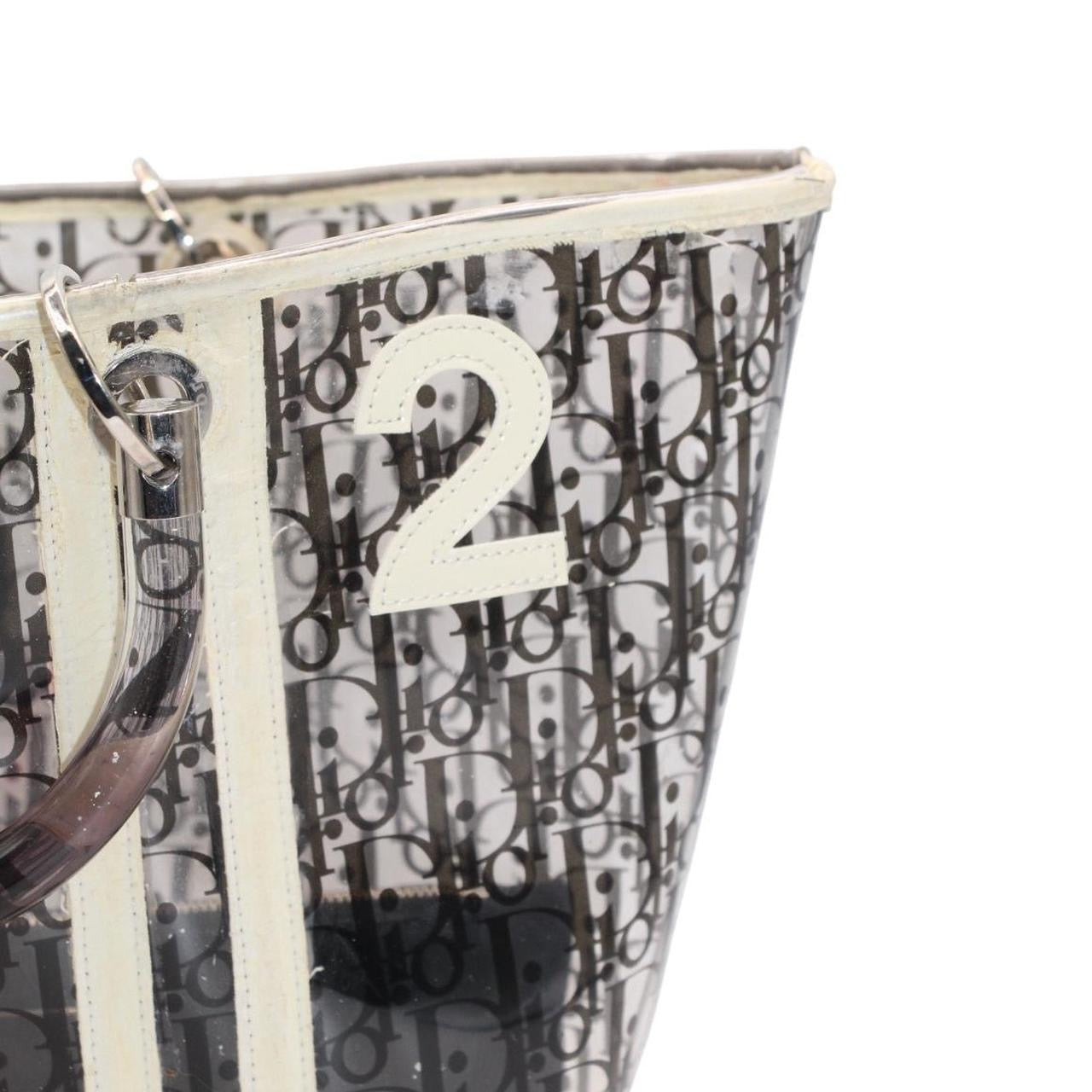 Christian Dior Trotter Clear Canvas Tote Bag