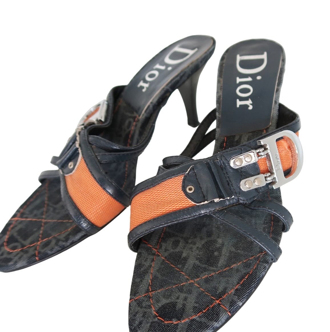 Christian Dior "Remove Before Flight"
Monogram Denim Heels