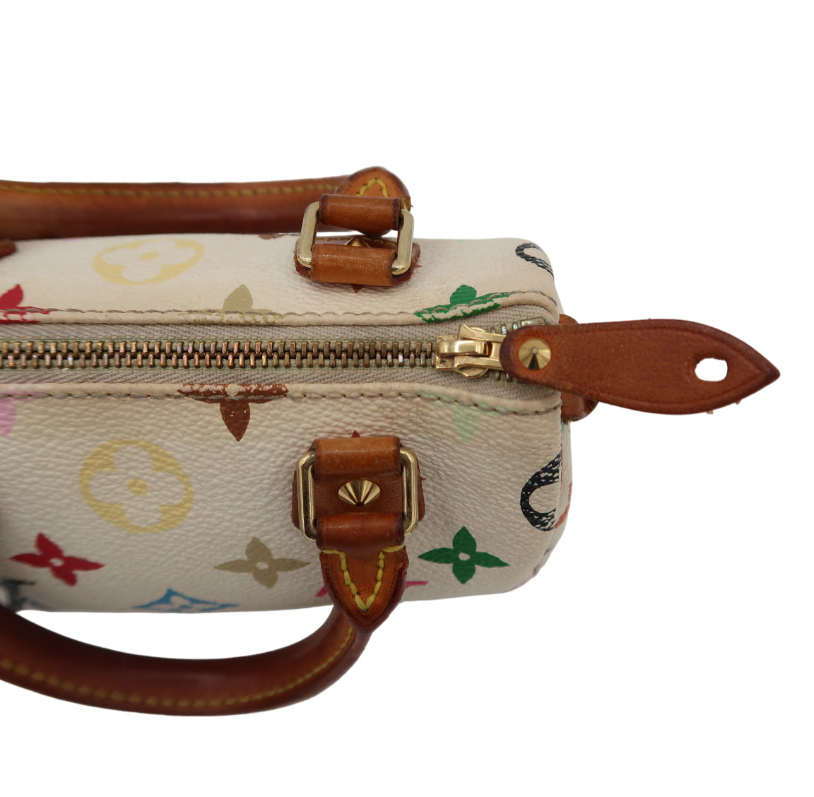 Louis Vuitton White Nano Speedy