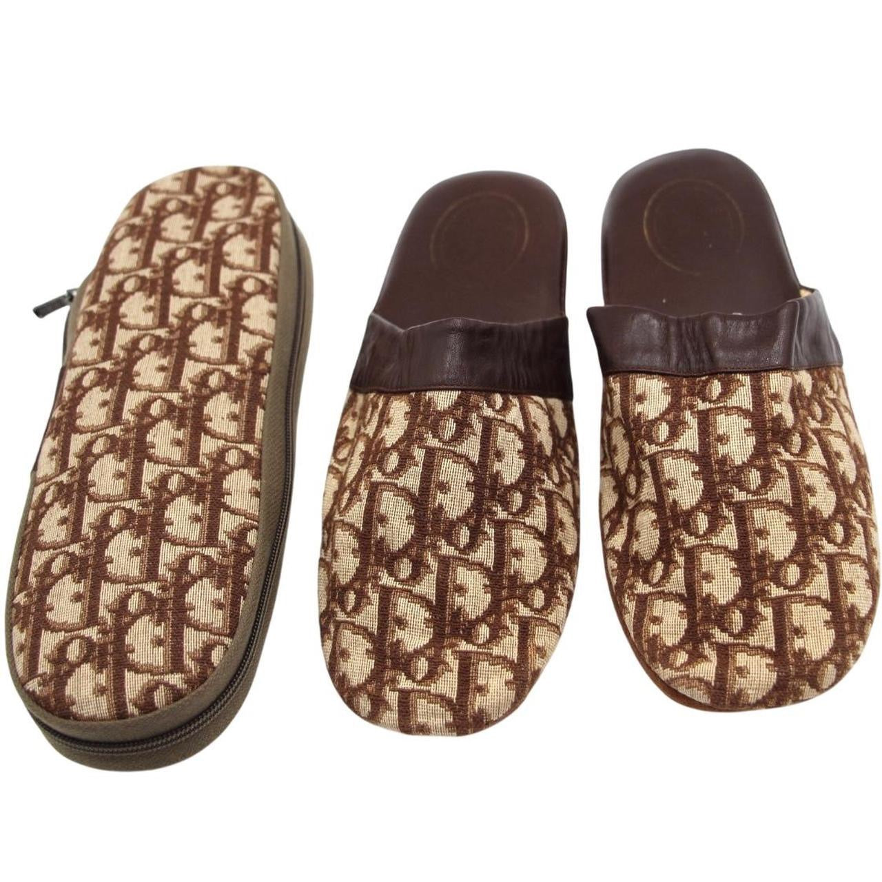 Christian Dior Globe Trotter Slippers