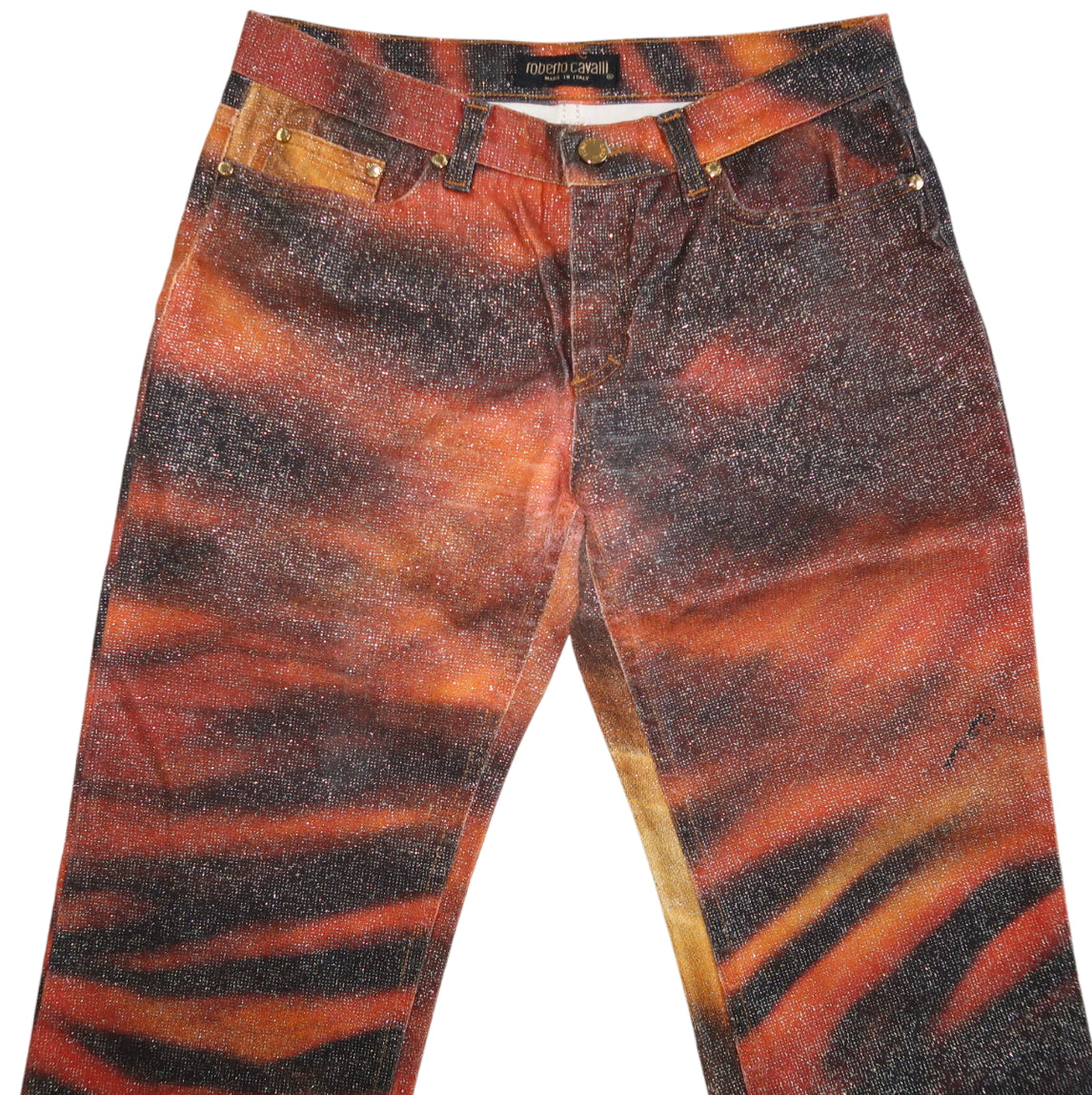 Roberto Cavalli Tiger Print Pants