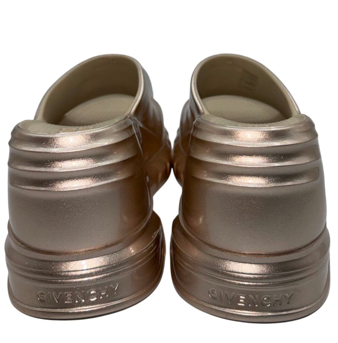 Givenchy Marshmallow Chunky-sole Metallic-Rubber Wedge Mules
