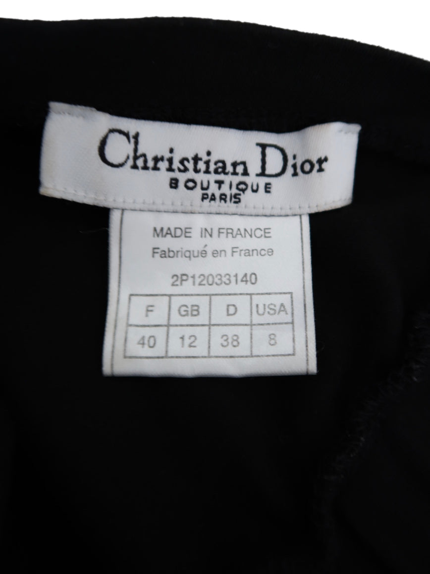 Christian Dior 2002 One Shoulder Black Blouse