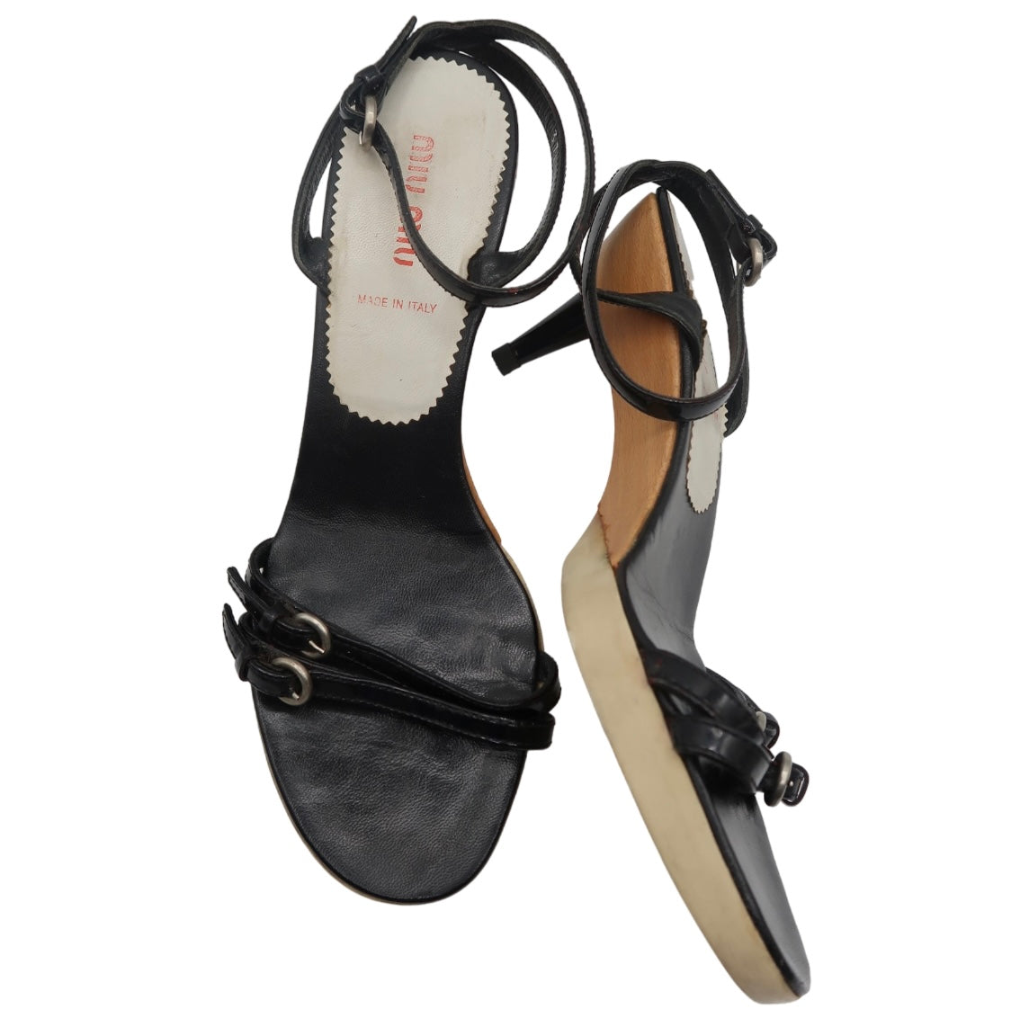 MIU MIU Leather Strap Heels