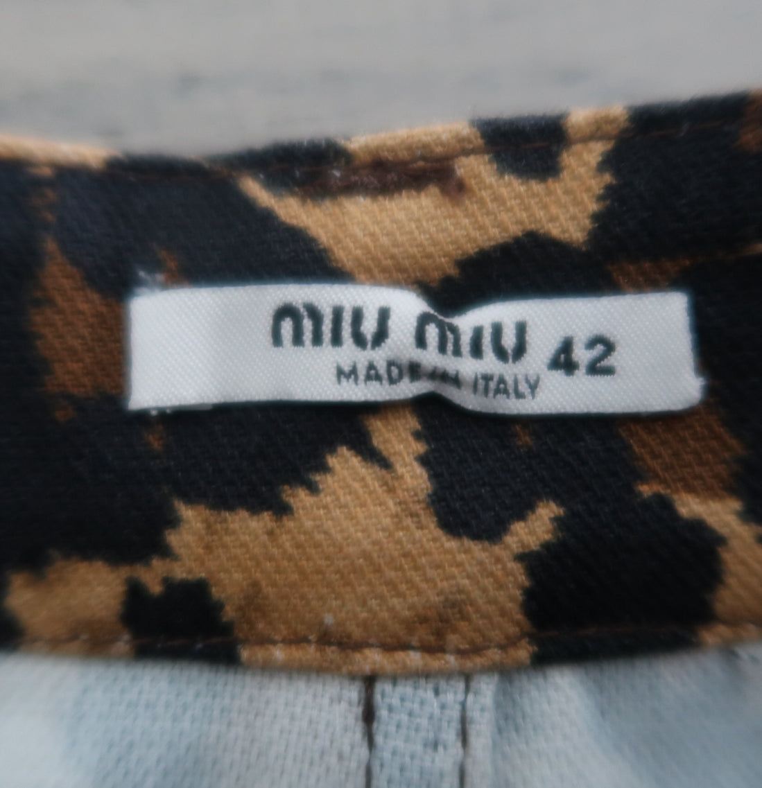MIU MIU Leopard Mini Skirt