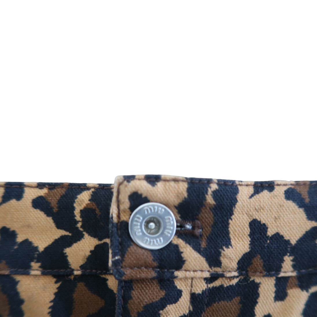 MIU MIU Leopard Mini Skirt