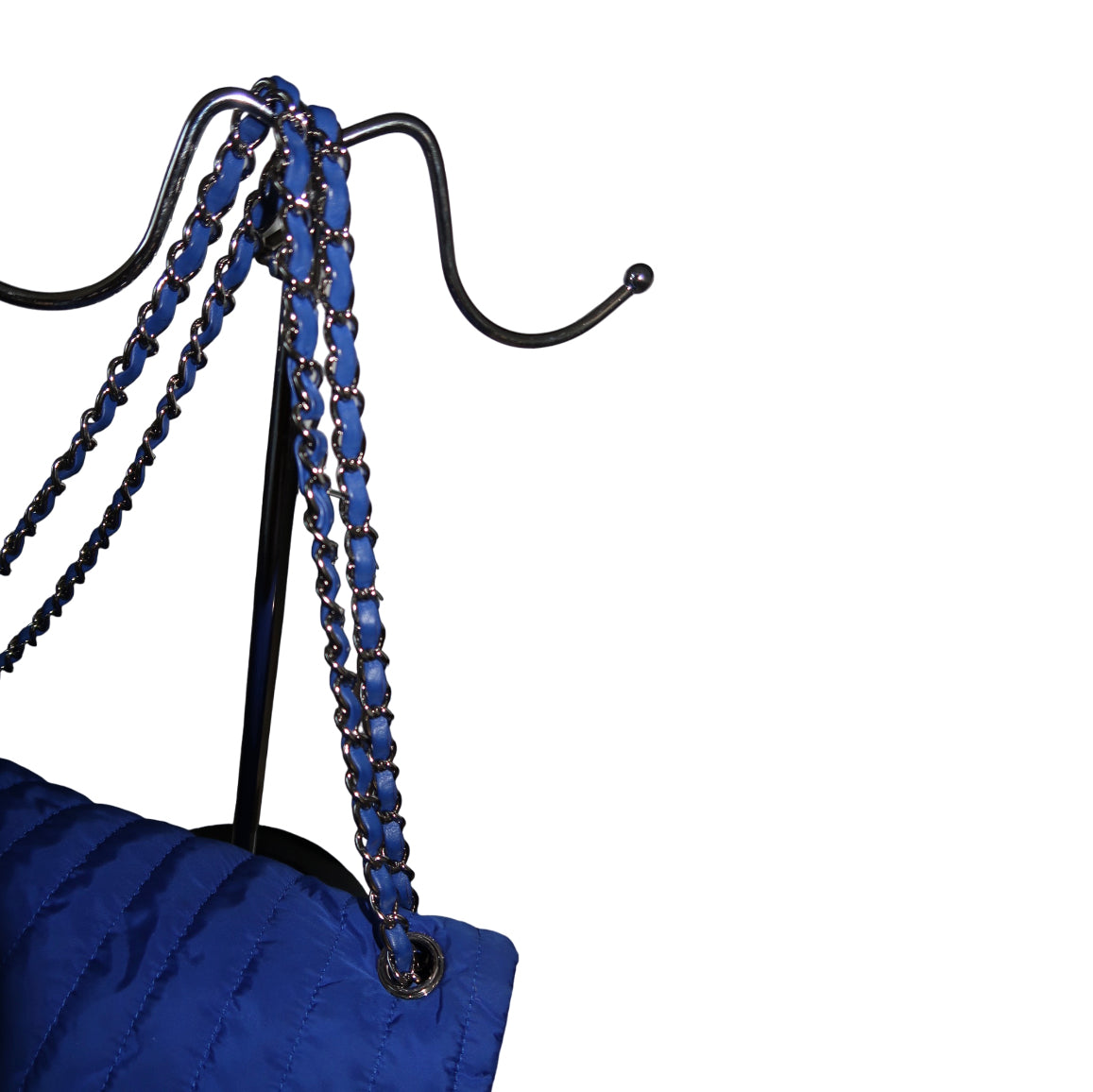 Chanel Cobalt Blue Nylon Jumbo Flap Purse