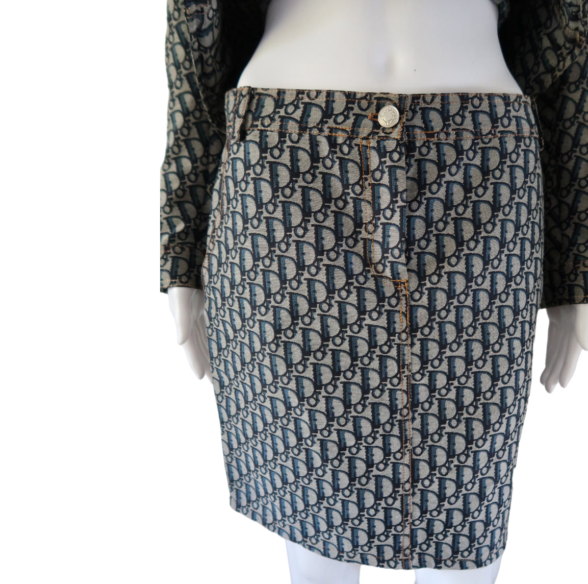 Christian Dior Trotter Monogram Jacket and Skirt Set