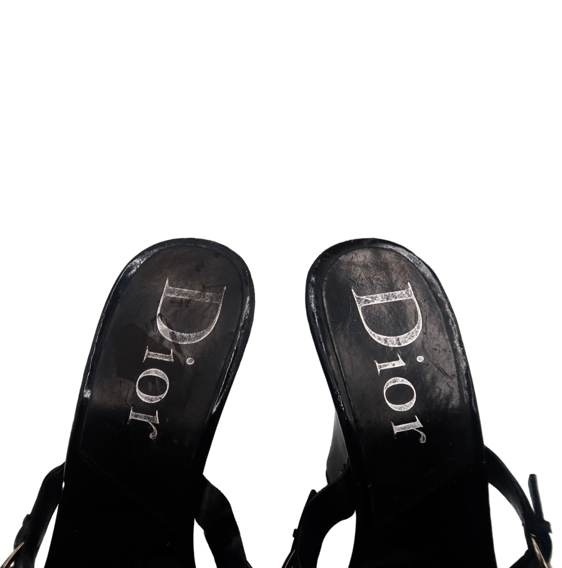 Christian Dior 2002 Wedge Black Mules