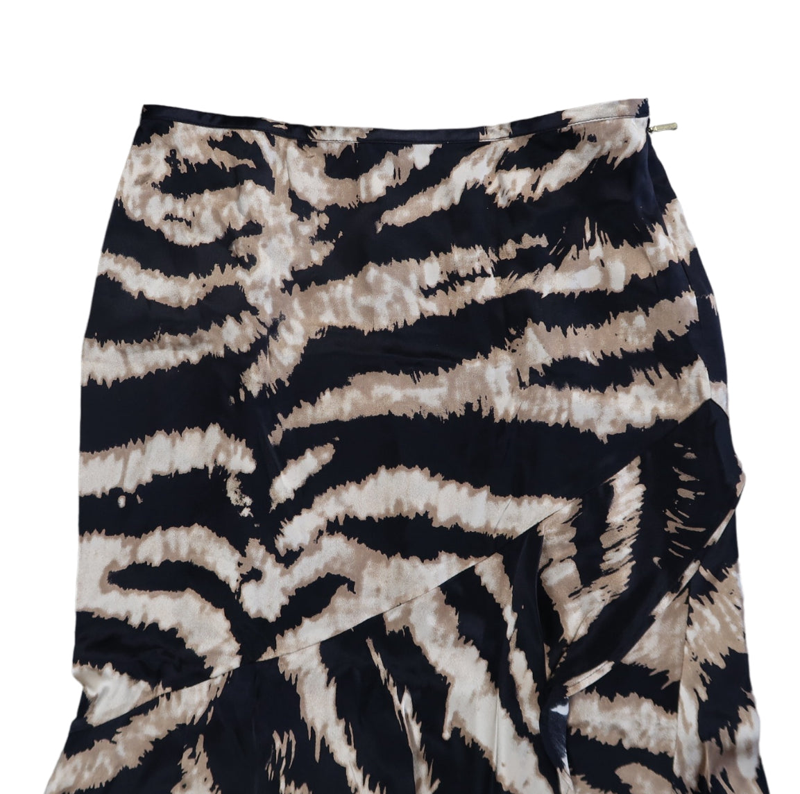 Roberto Cavalli Silk Striped Skirt