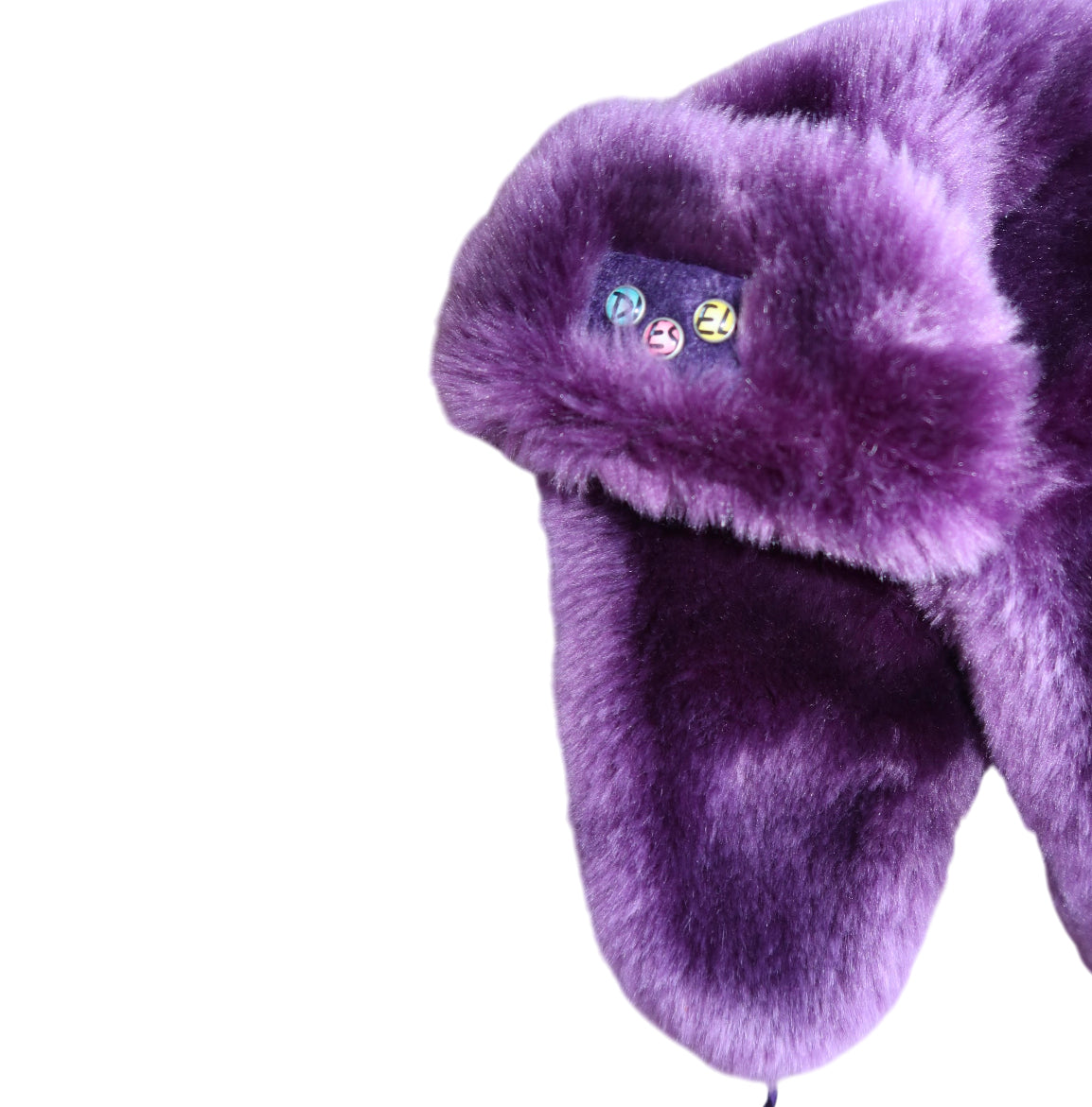 Diesel Aviator Ushanka Purple Fur Hat