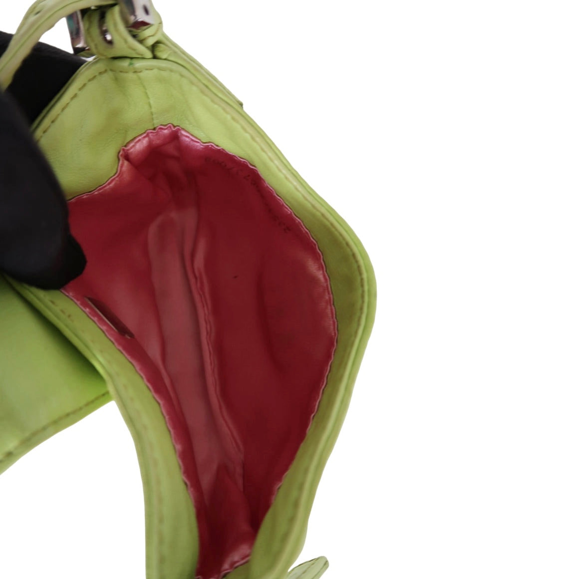 Fendi Mini Croissant Green Leather Bag