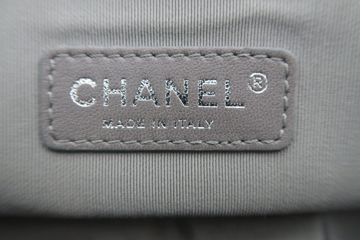Chanel Grey Classic Nylon Quilted Medium Flap