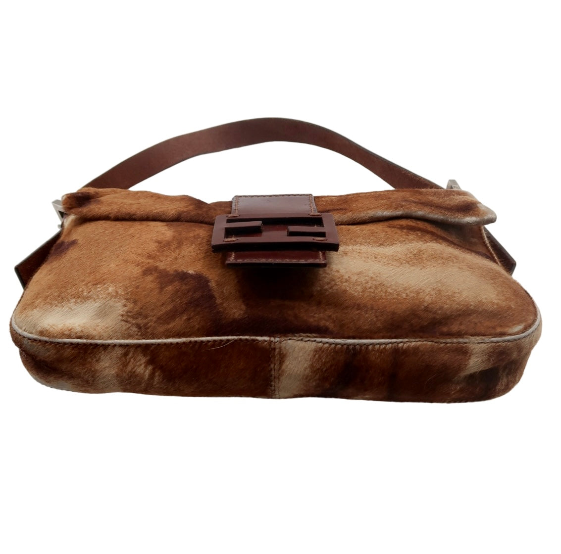 Fendi Calfskin Baguette Shoulder Bag