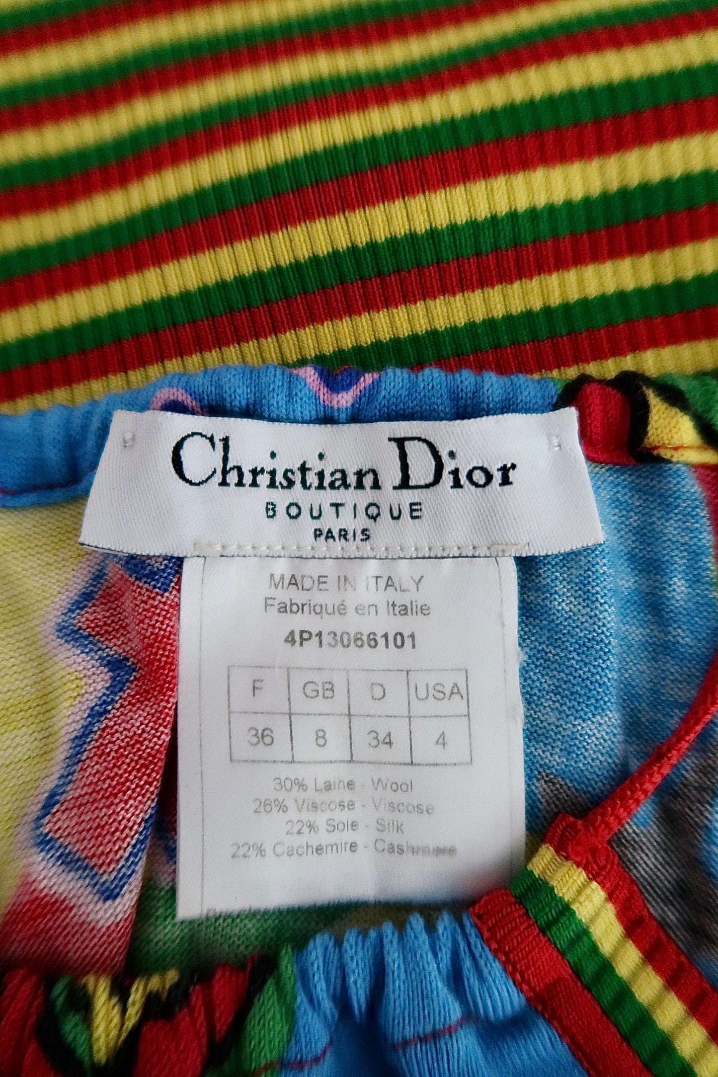 Christian Dior 2004 Rasta Mania Dress