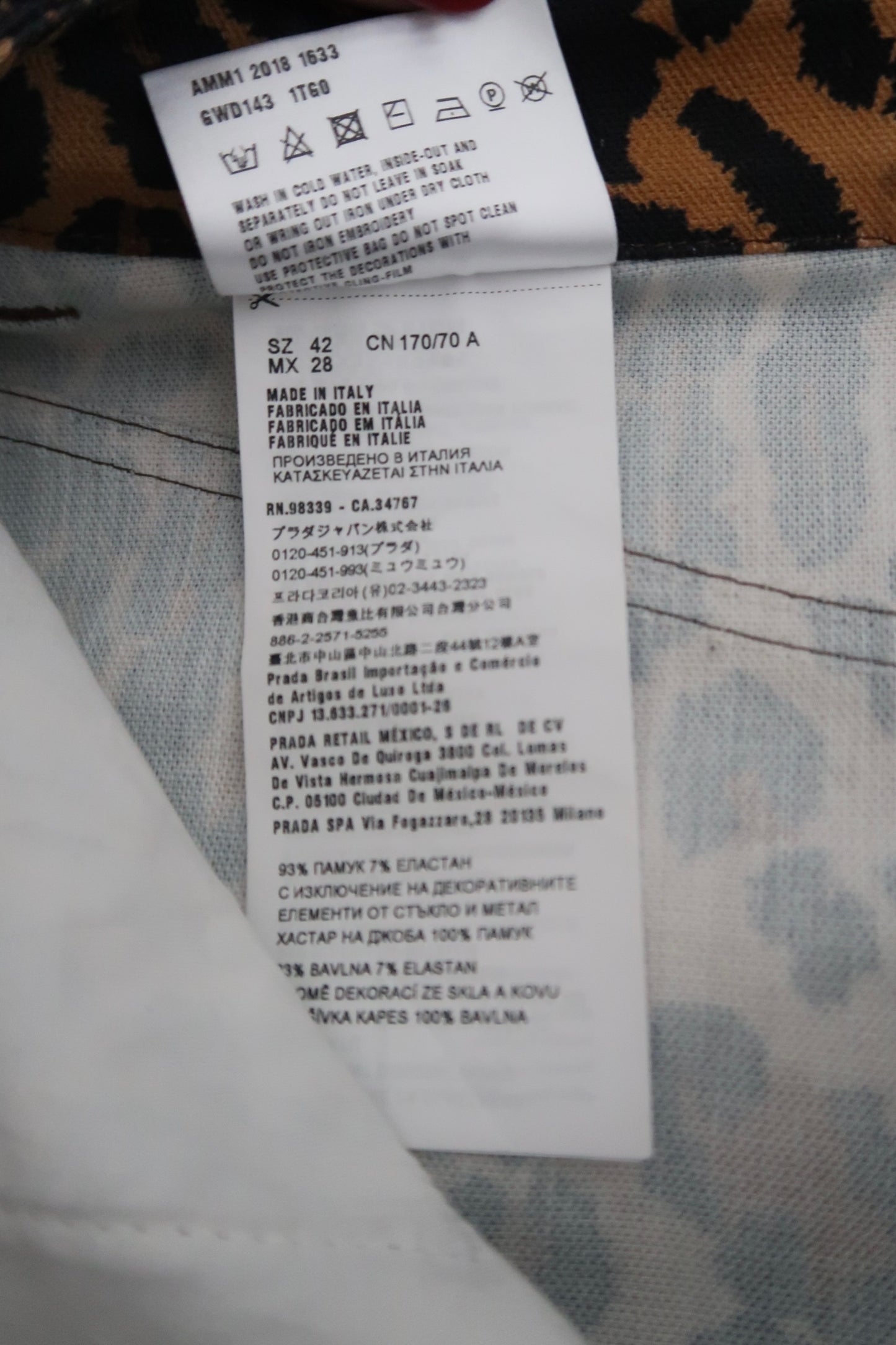 MIU MIU Leopard Mini Skirt