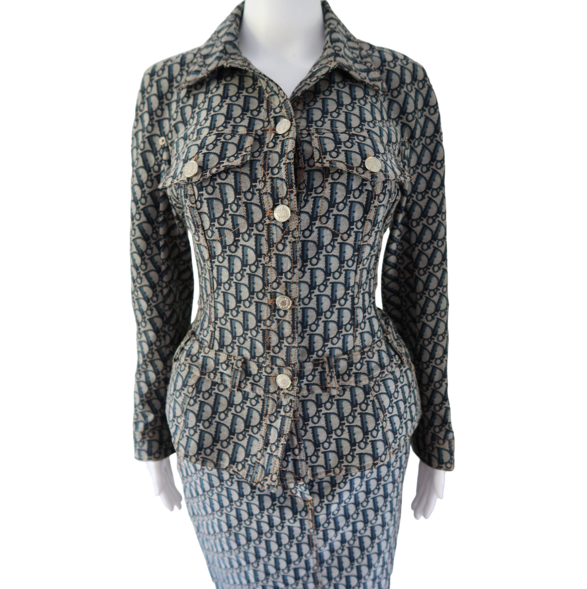 Christian Dior Trotter Monogram Jacket and Skirt Set