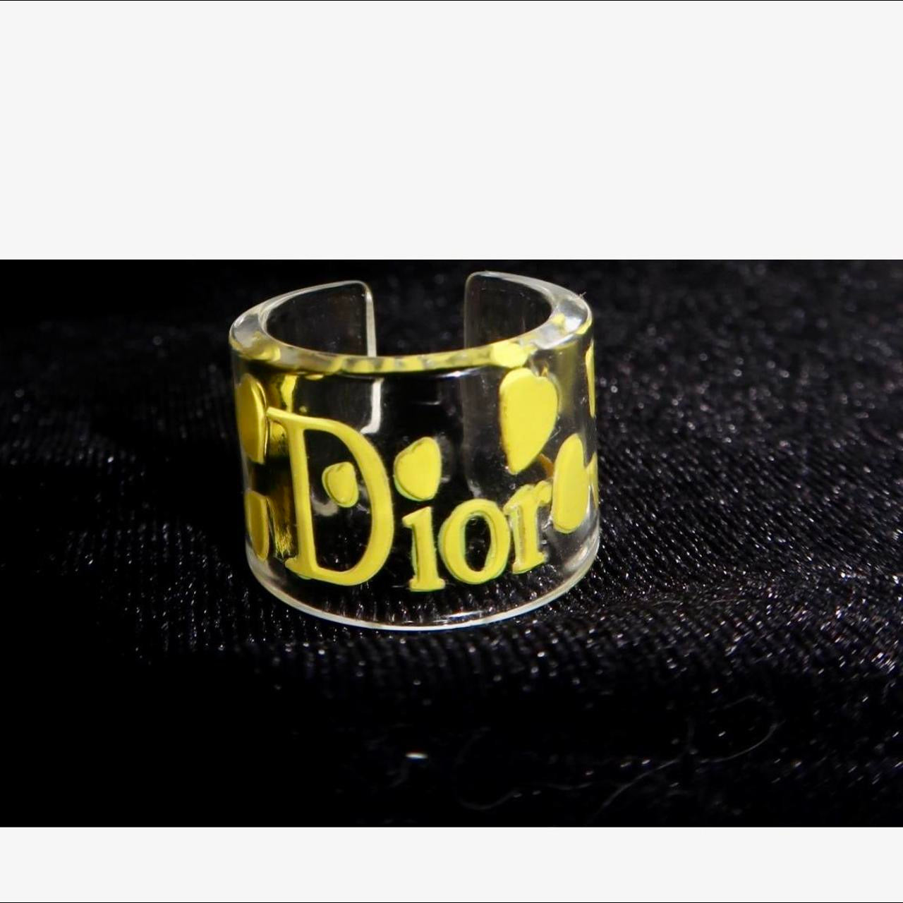 Christian Dior Lucite Yellow Resin Ring