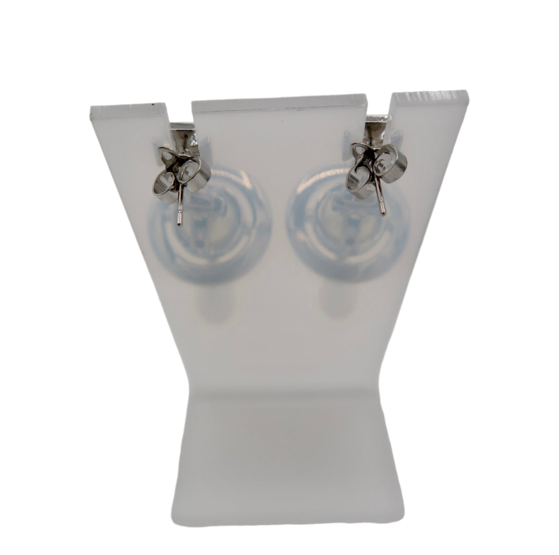 Vivienne Westwood Silver Pearl 3D Orb Drop Earrings