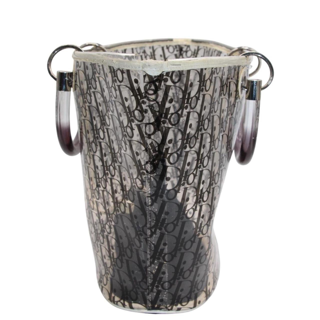 Christian Dior Trotter Clear Canvas Tote Bag