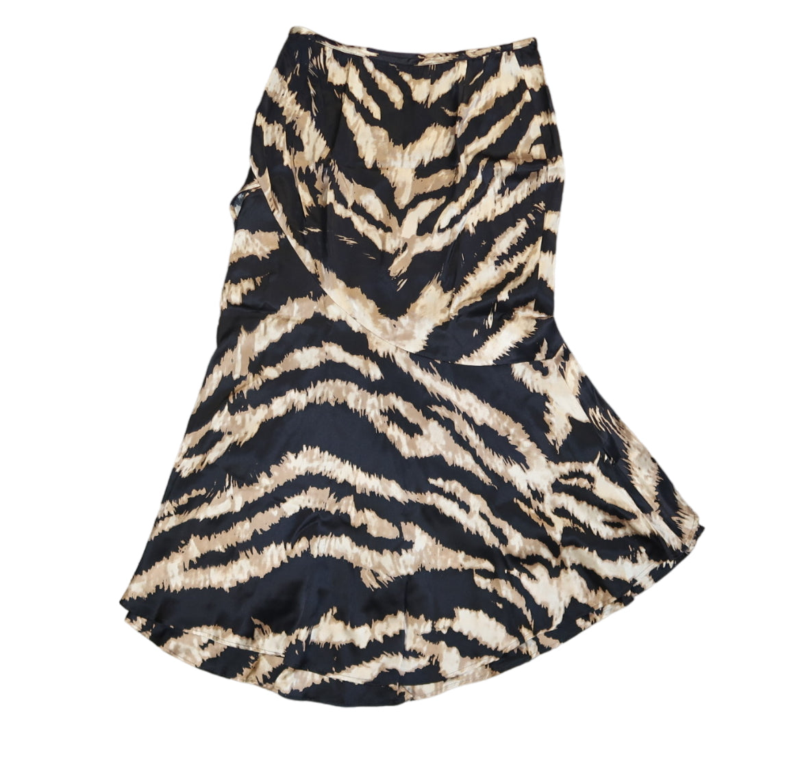 Roberto Cavalli Silk Striped Skirt