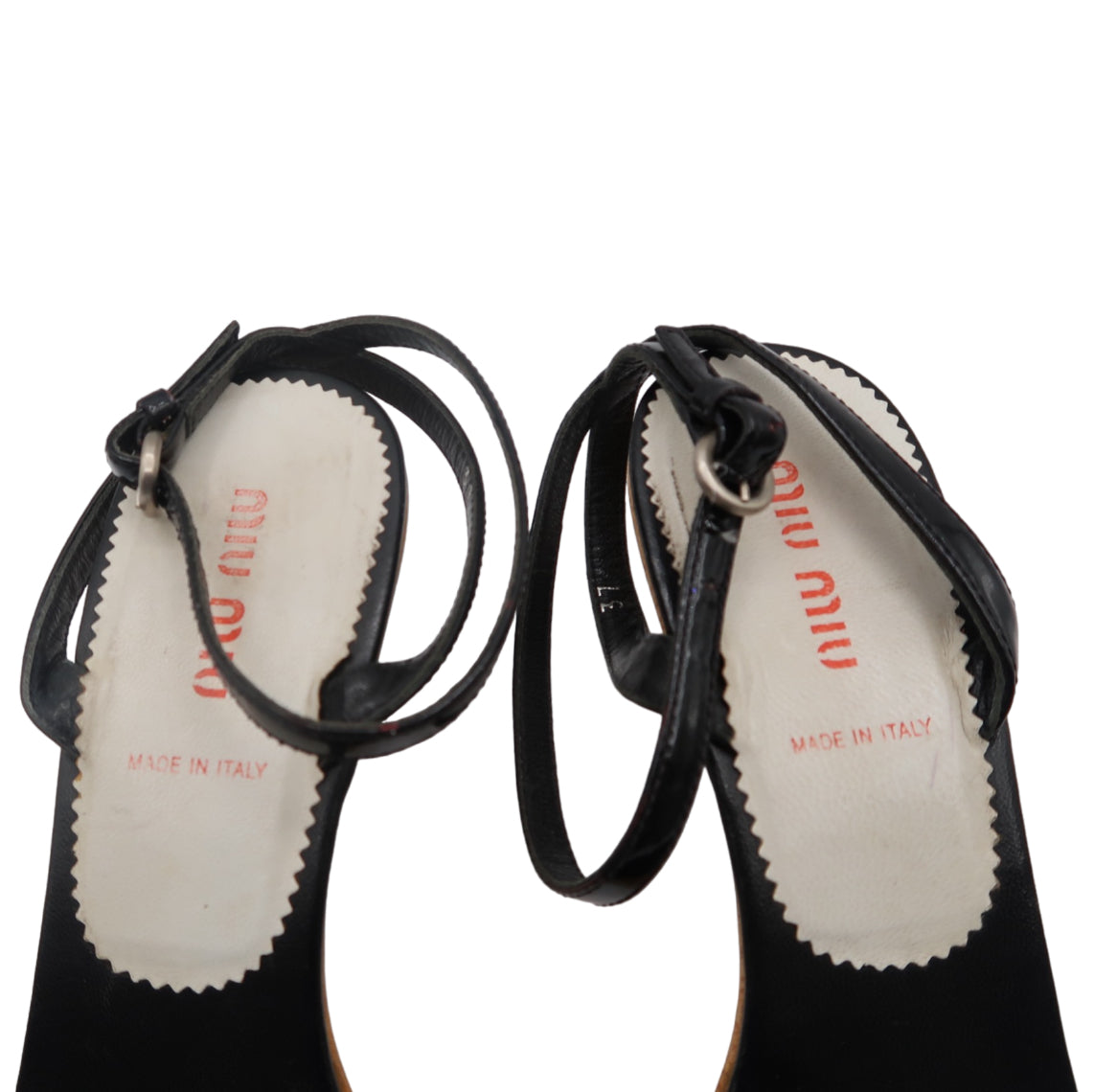 MIU MIU Leather Strap Heels