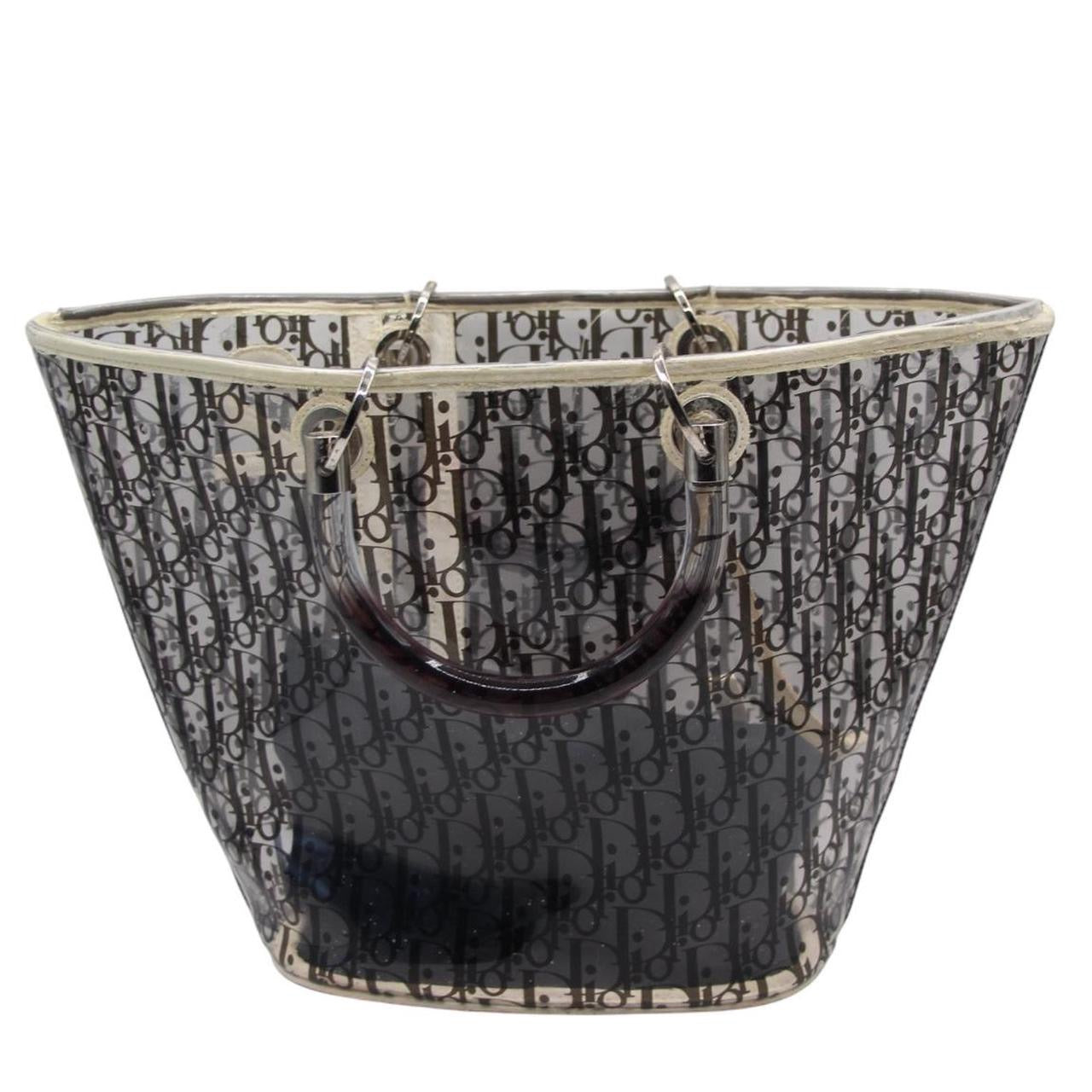 Christian Dior Trotter Clear Canvas Tote Bag