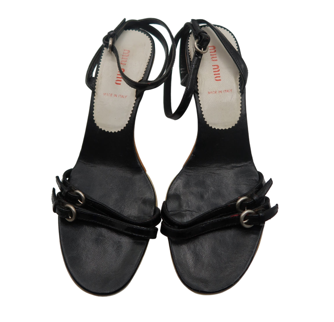 MIU MIU Leather Strap Heels