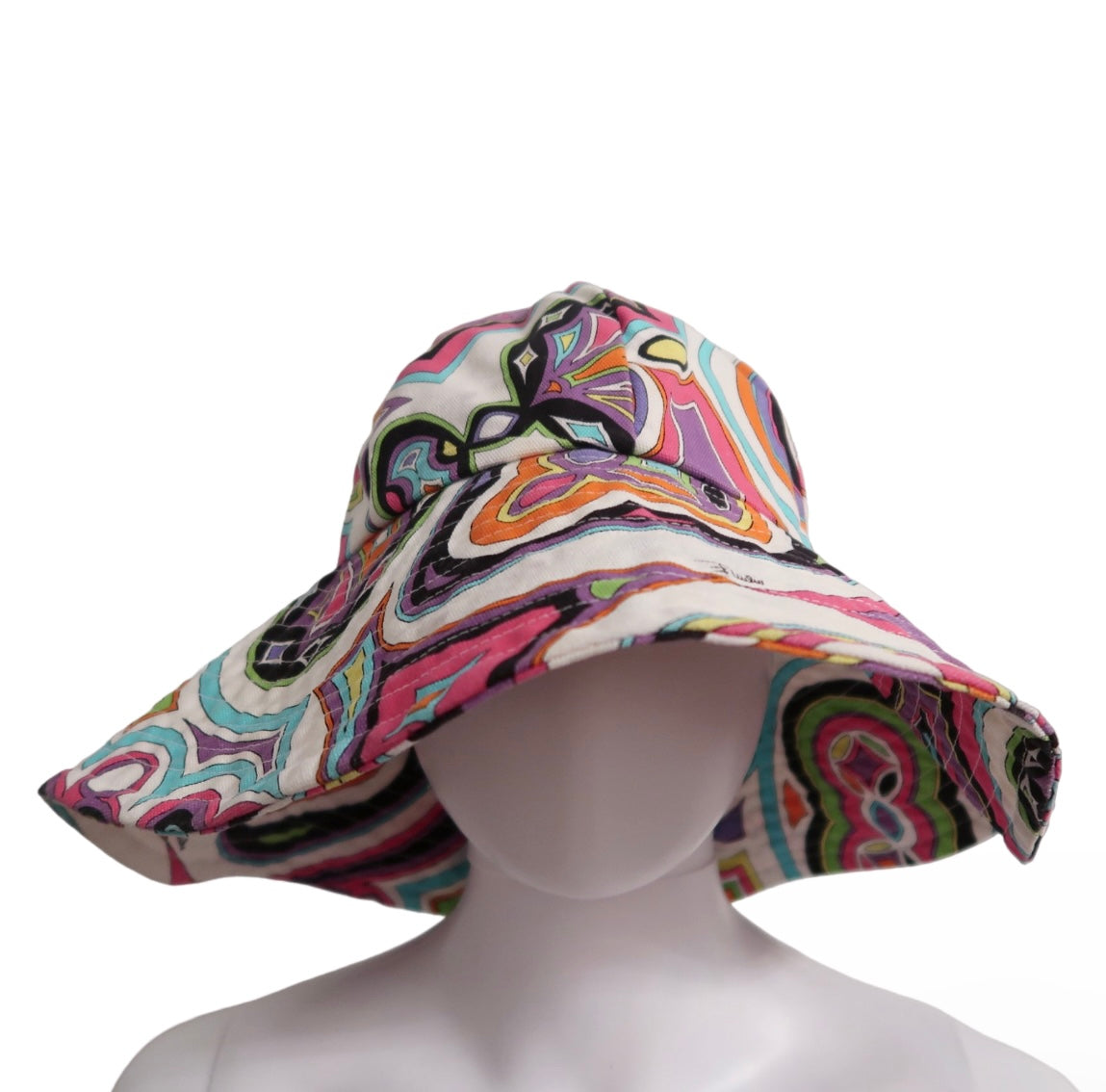 Emilio Pucci Multi-color Wide Brim Hat
