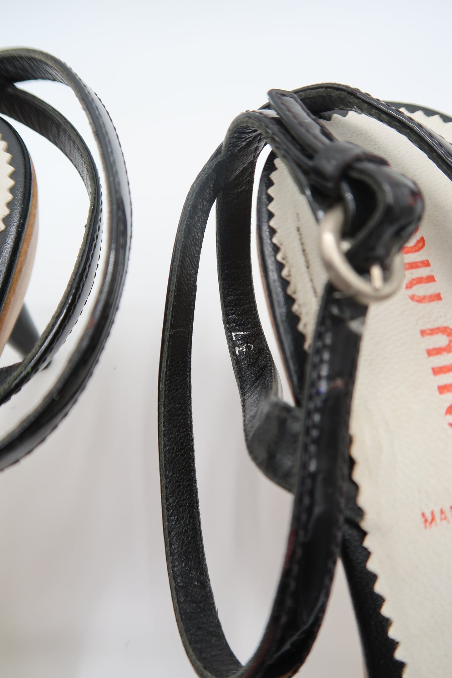 MIU MIU Leather Strap Heels