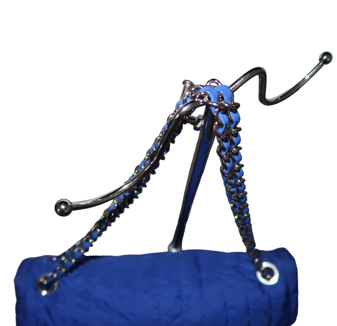 Chanel Cobalt Blue Nylon Jumbo Flap Purse