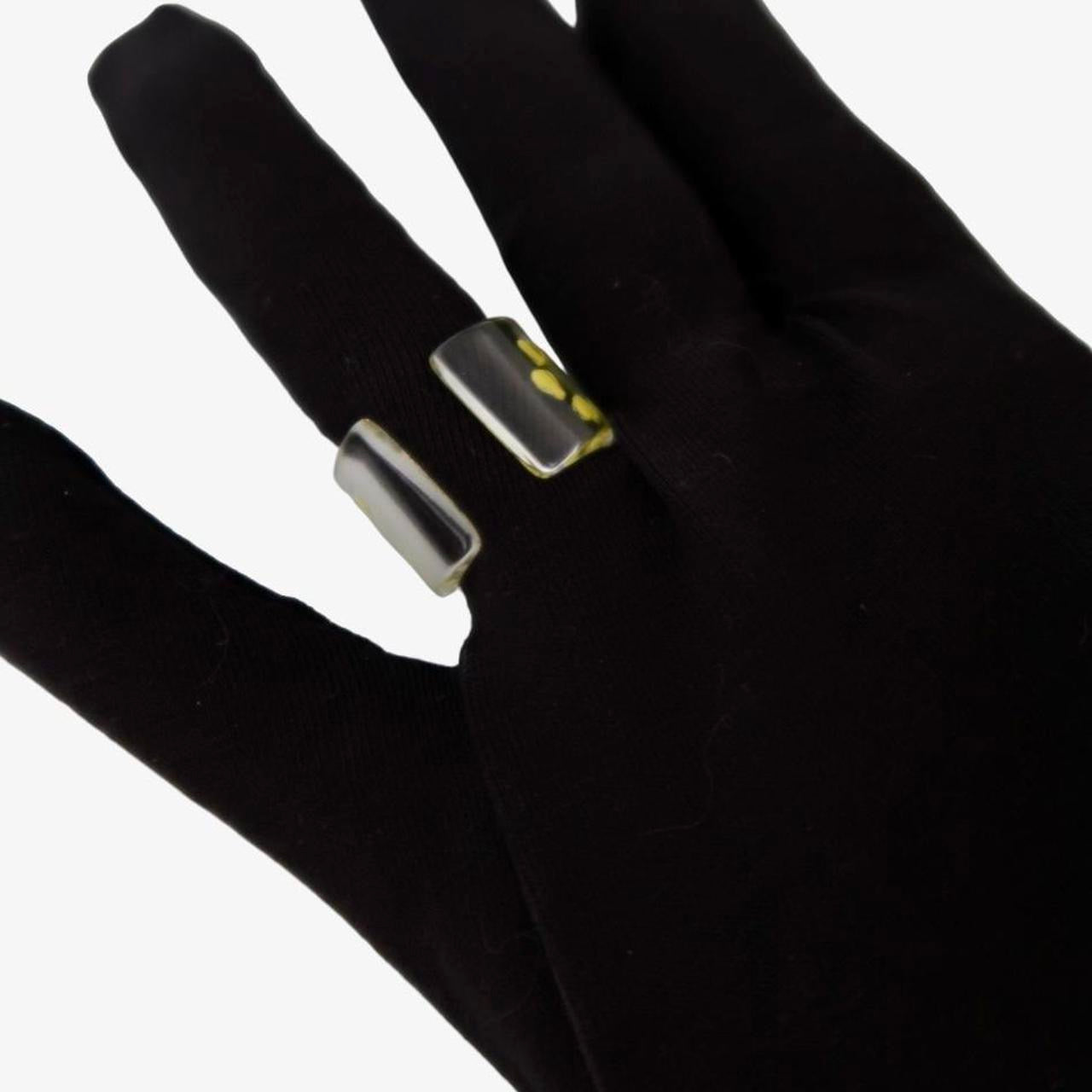 Christian Dior Lucite Yellow Resin Ring