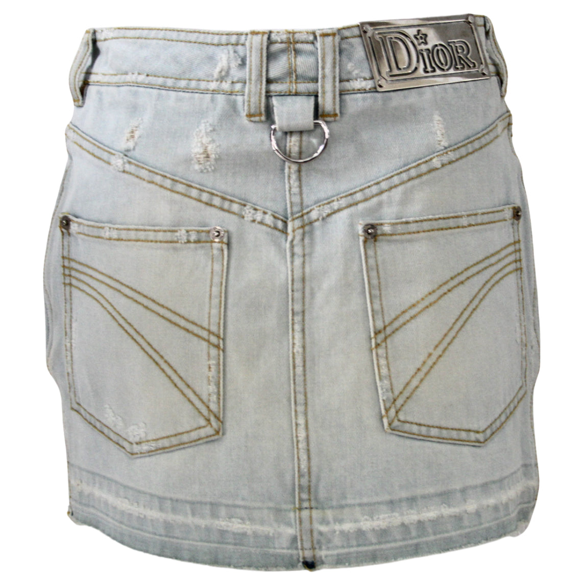 Christian Dior Hardcore Mini Denim Skirt by Galliano