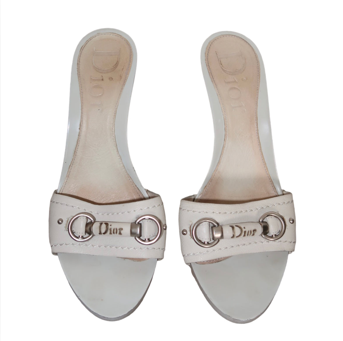 Christian Dior White Heels