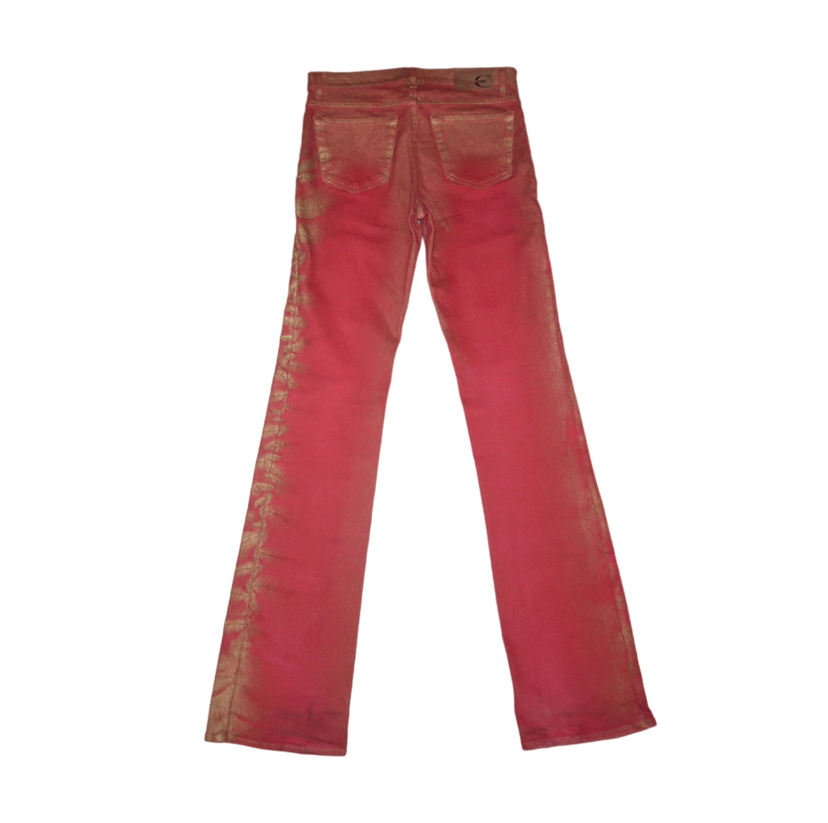 Roberto Cavalli Red and Gold Pants