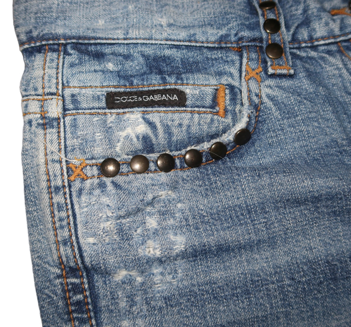 Dolce & Gabbana Hawaii Floral Distressed Jeans