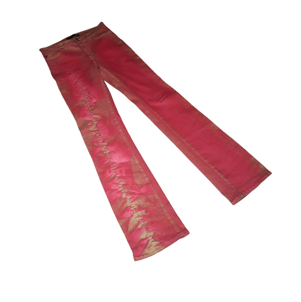 Roberto Cavalli Red and Gold Pants