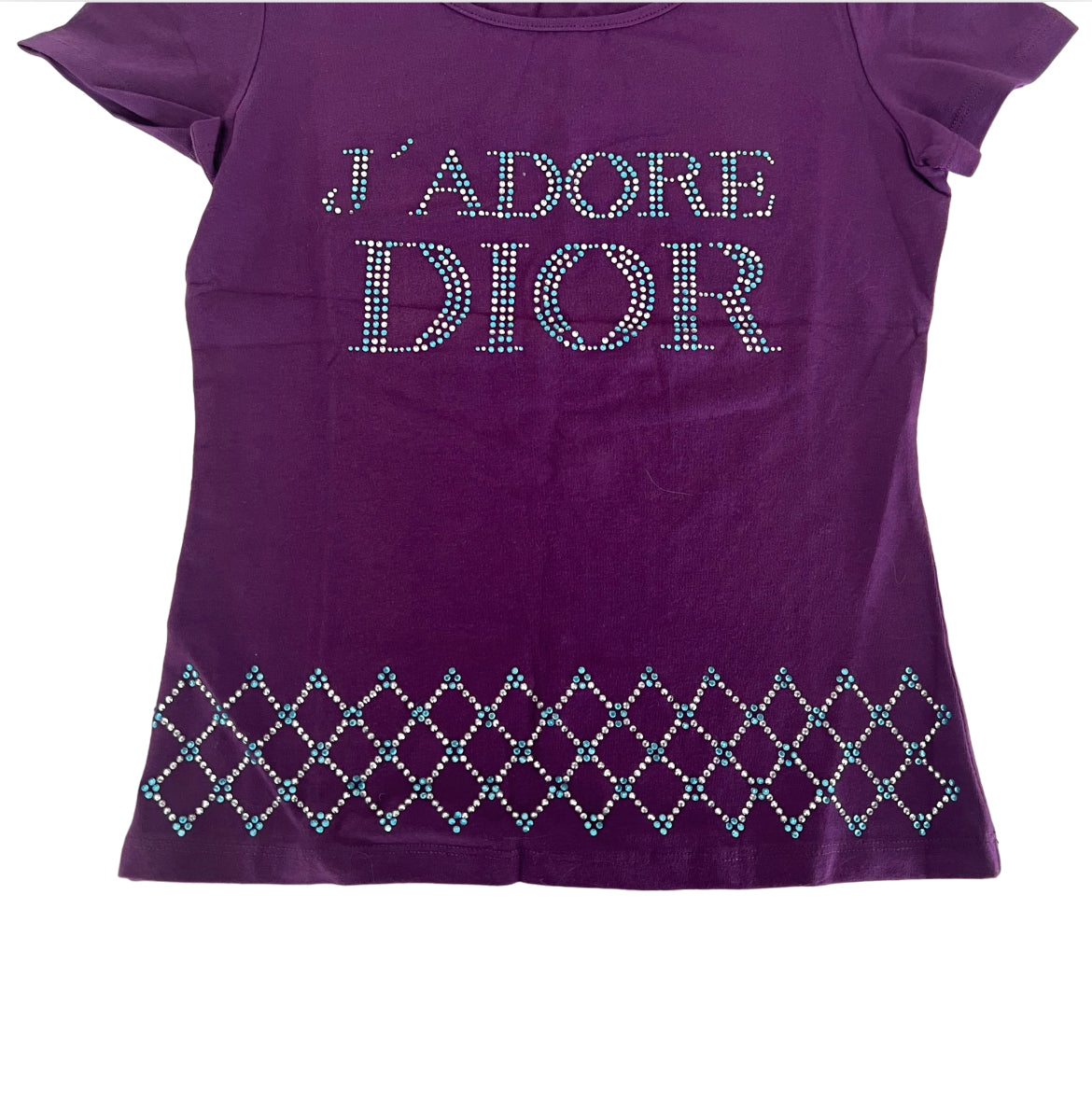 Christian Dior Rhinestone Purple Shirt