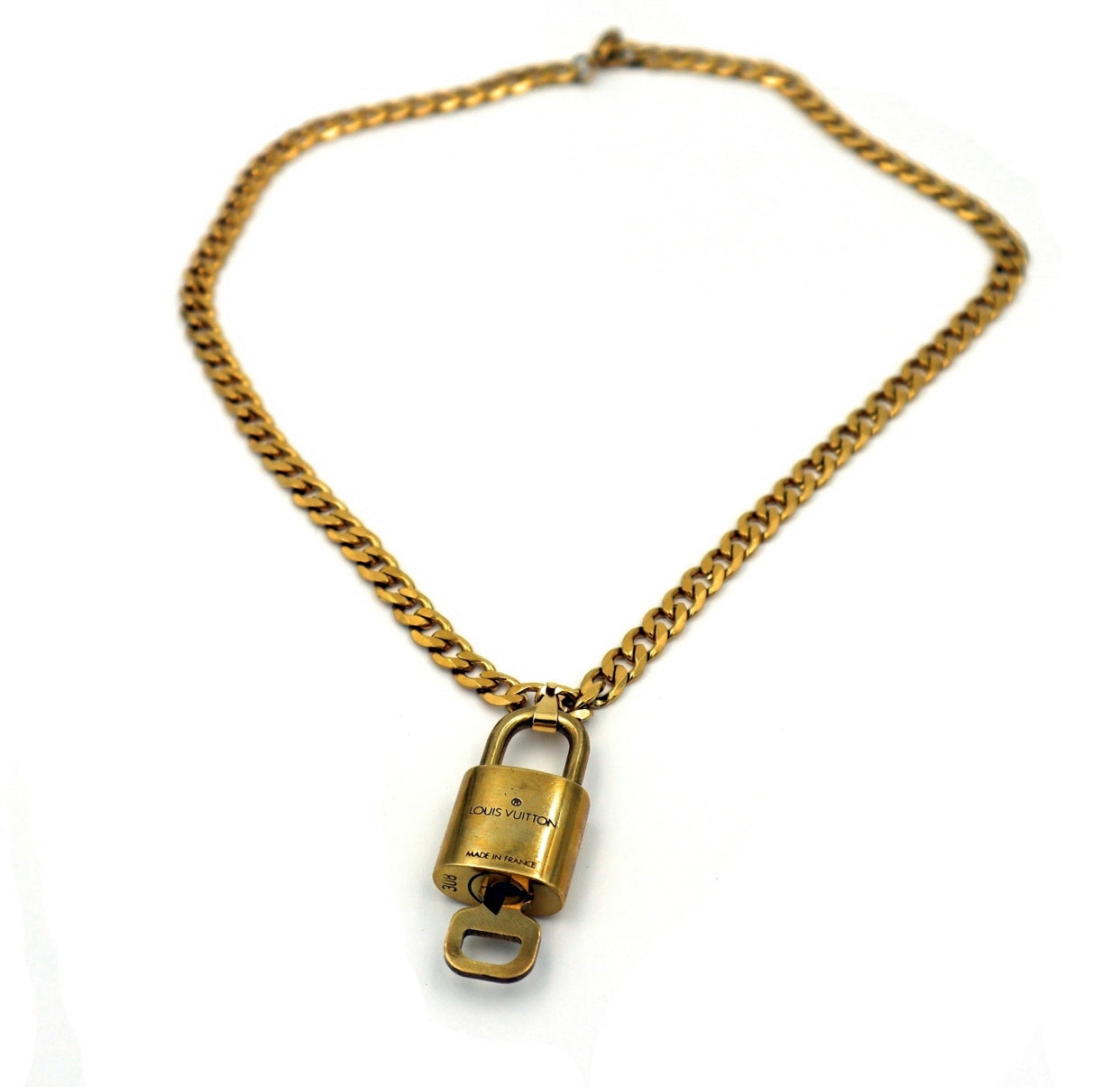 Louis Vuitton Lock & Key Chain Necklace