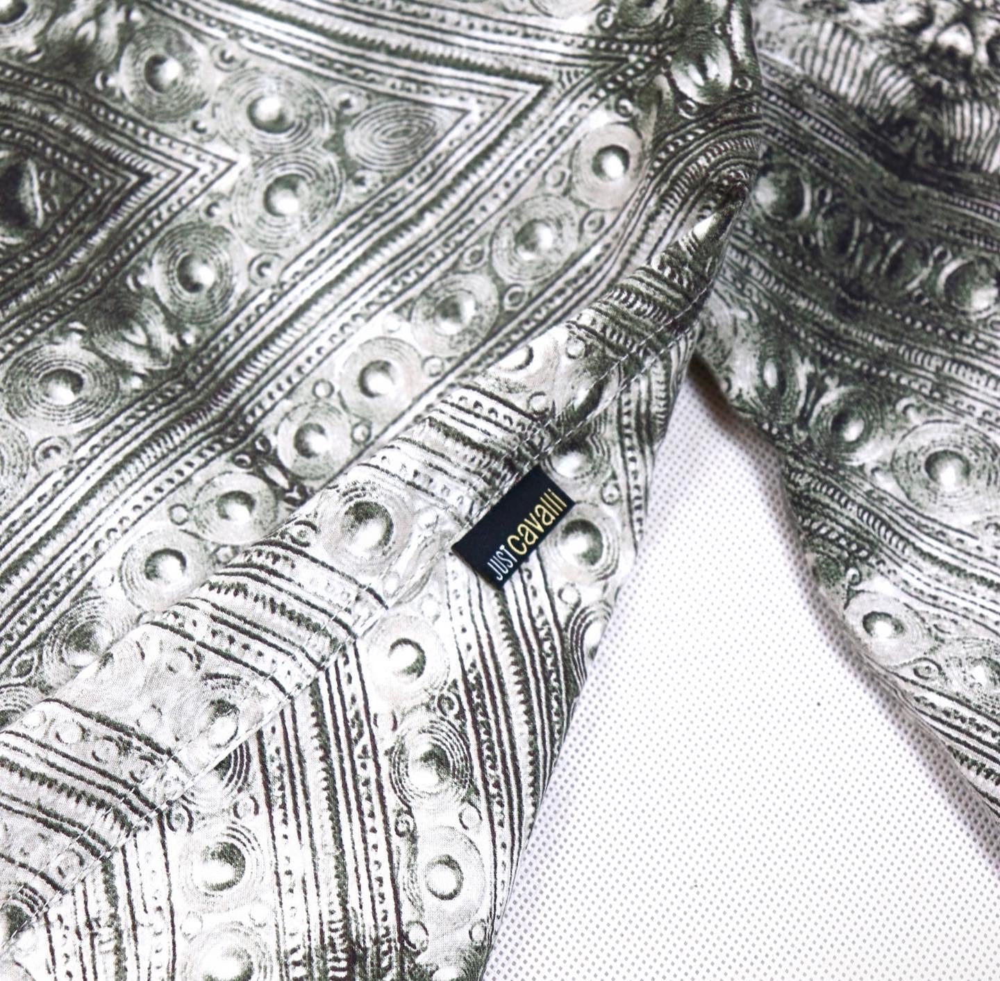 Roberto Cavalli Full Print Men’s Dress-Shirt