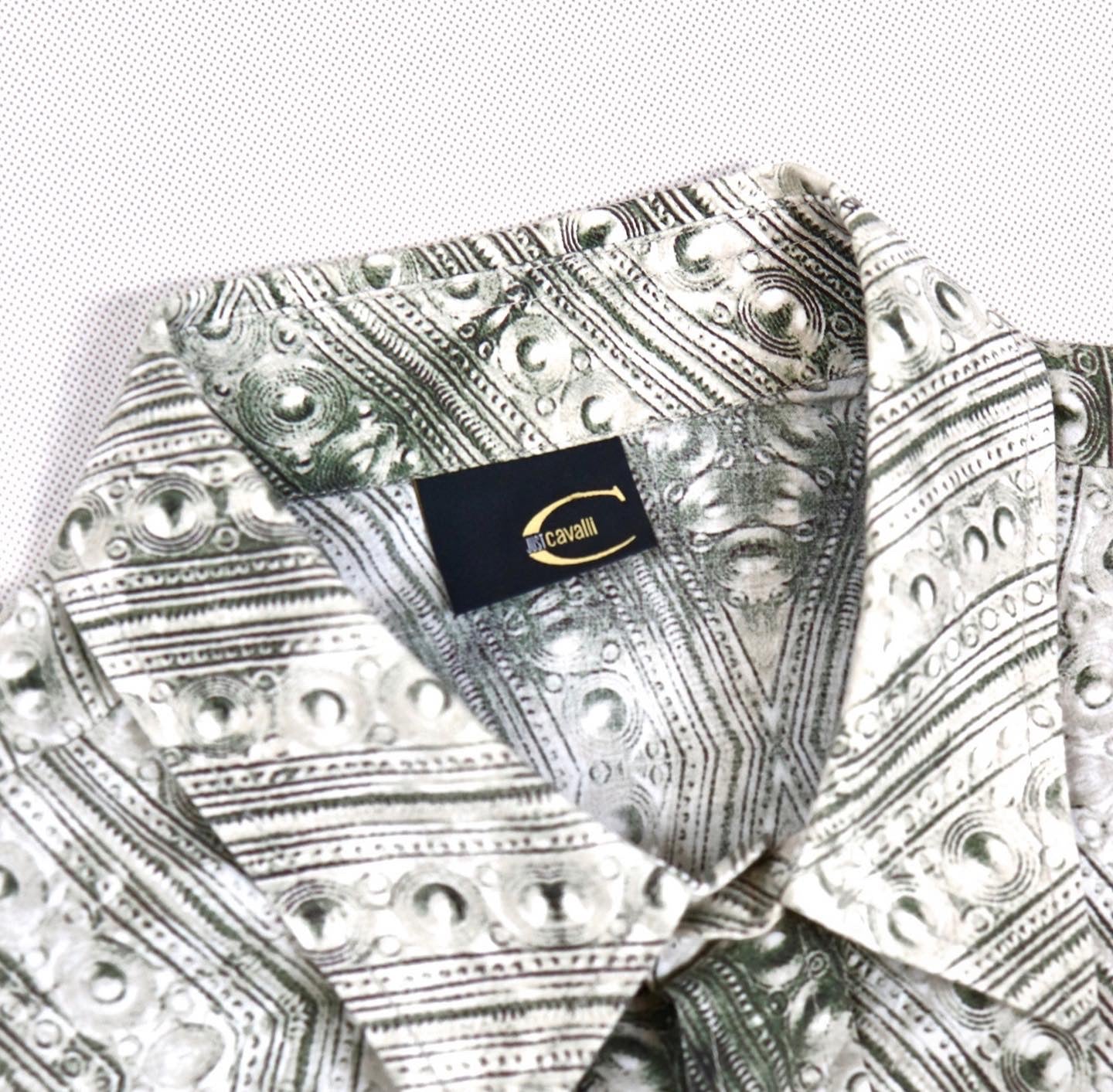 Roberto Cavalli Full Print Men’s Dress-Shirt