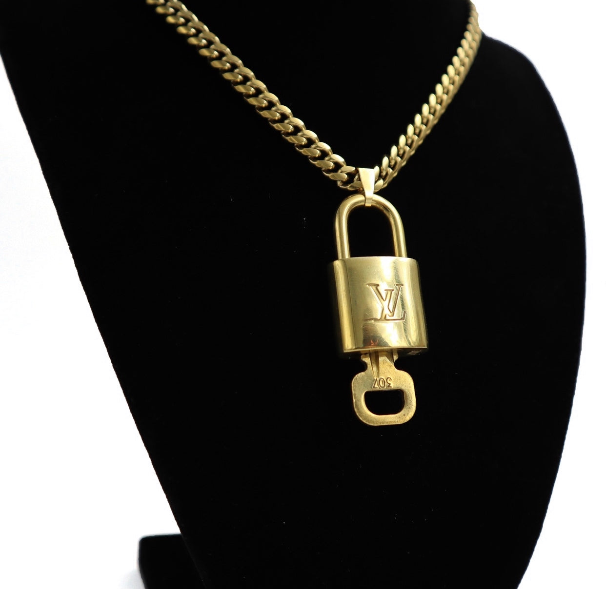 Louis Vuitton Lock & Key Chain Necklace
