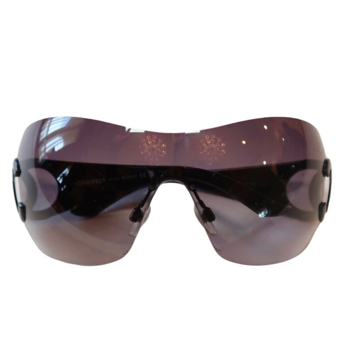 Chanel Black Rimless CC Logo Sunglasses