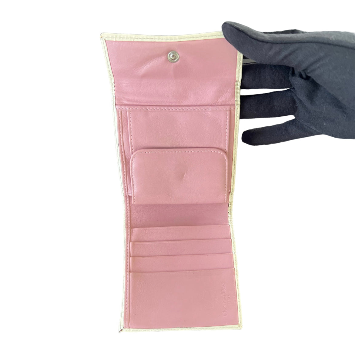 Christian Dior Diorissimo Pink Trotter Tri-fold Compact Wallet
