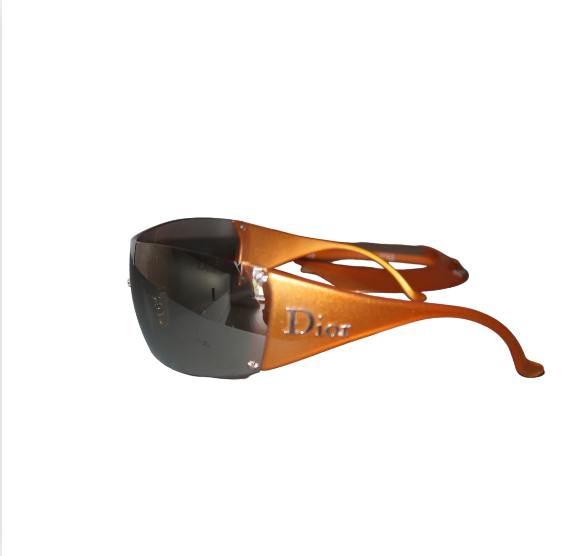 Christian Dior tangerine wrap with optional brim & strap sunglasses