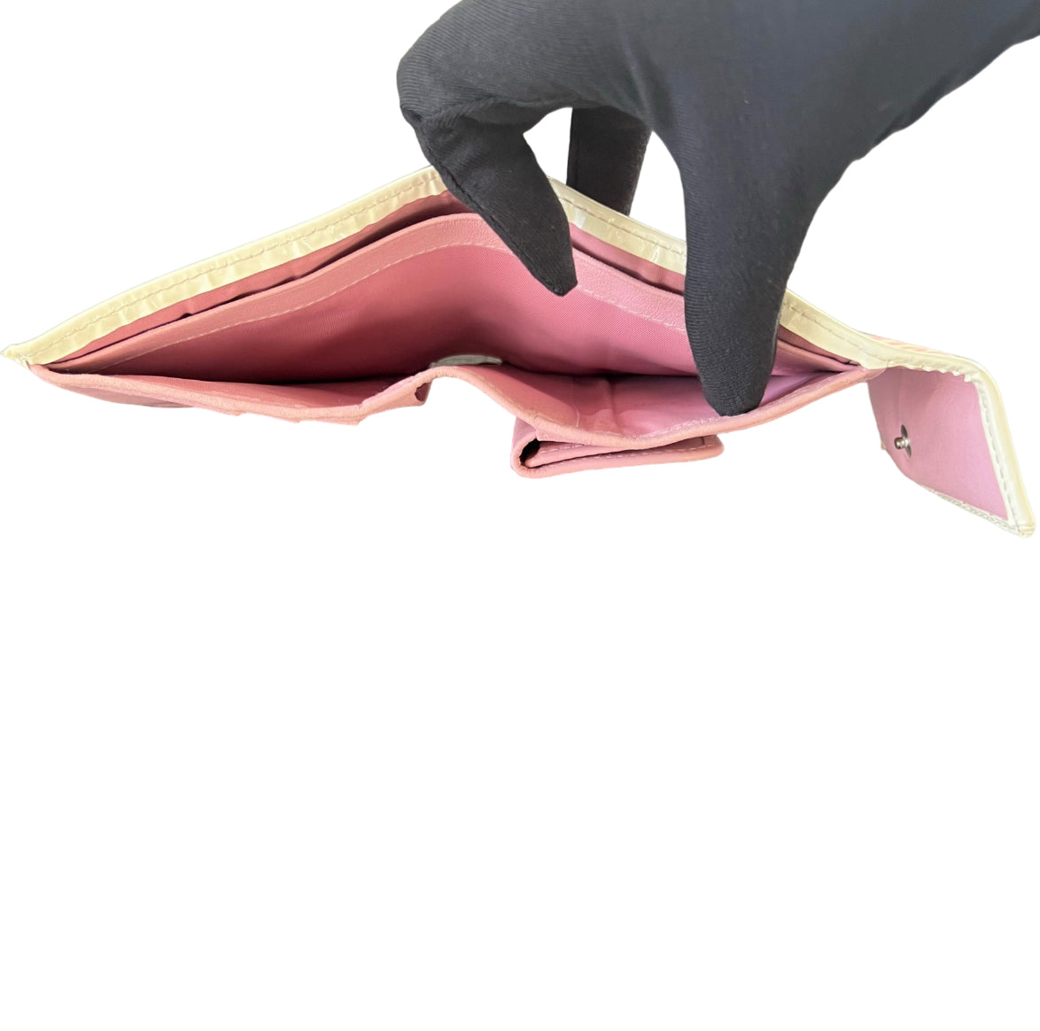 Christian Dior Diorissimo Pink Trotter Tri-fold Compact Wallet