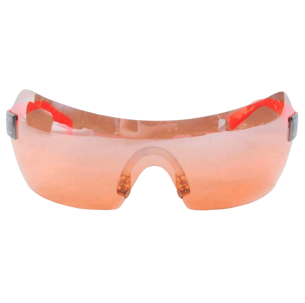 Chanel Clear Orange Rimless Sunglasses