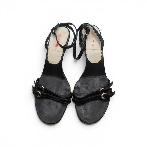 Miu Miu Leather Strap Heels